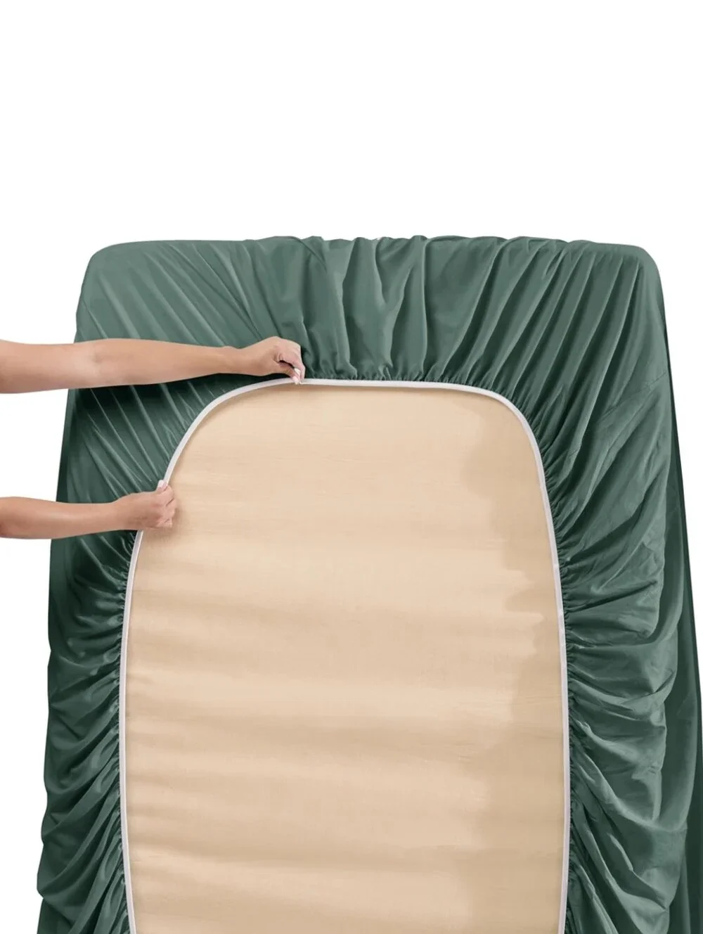 Hearth & Harbor NWT Queen Size Microfiber Deep Pocket Sheet Set Forest Green